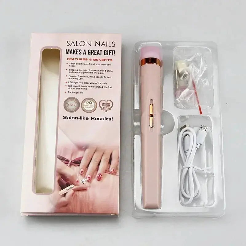 Electric Nail Grinder With Light Nail Polishing Machine