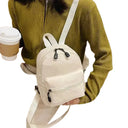 Compact Nylon Mini Backpack for Women