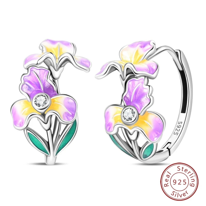 Sterling Silver Colorful Butterfly Dragonfly