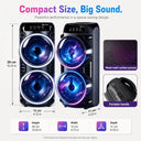 Professional Large Bluetooth Speaker  Portable Design, Featuring JBL Subwoofer Party Box, LED Lights, Compatible with BT/USB/TF/AUX/FM/TWS/MIC/EQ Functions, Professional Karaoke. Ideal Gift for Birthdays, Christmas, and New Y