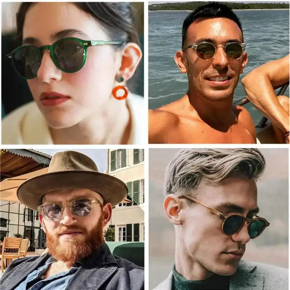 Retro Round Polarized Sunglasses for Men and Women