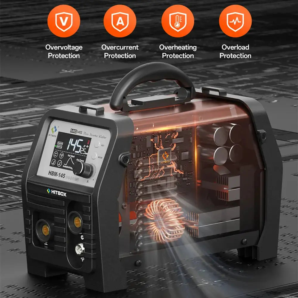 HITBOX HBM145 Synergic MIG Welding Machine — product view 6