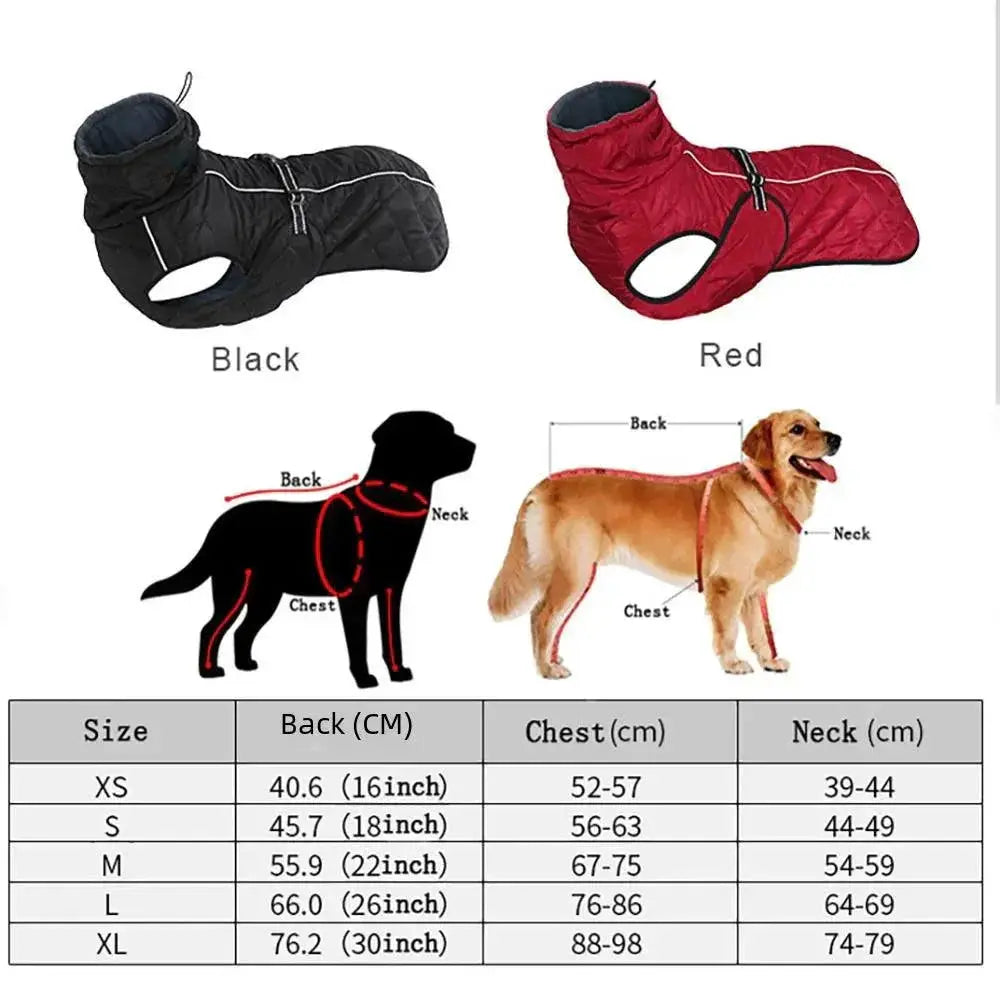 Labrador Winter Jacket Waterproof Reflective Coat For Dogs