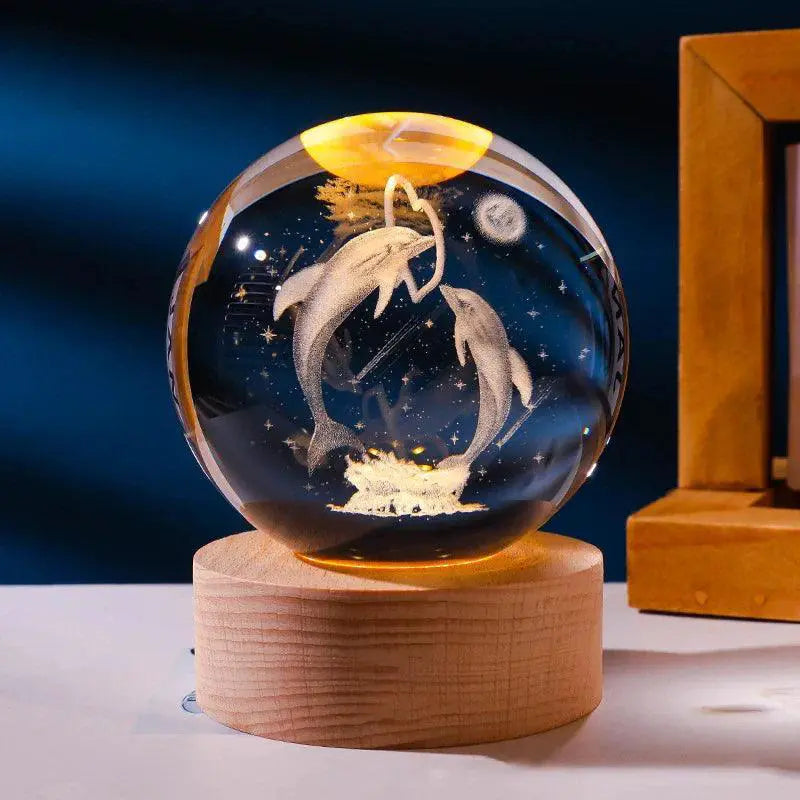 Valentines Day Galaxy Crystal Ball Led Night Light Gift — product view 13