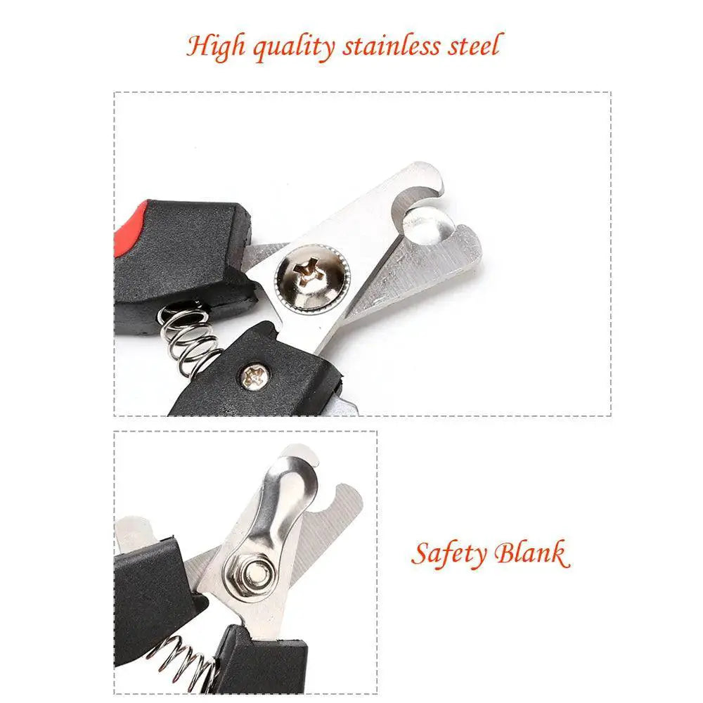 Stainless Steel Pet Nail Clipper Cutter With Sickle Blade