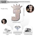 Iced Out Crown Initial Letter
