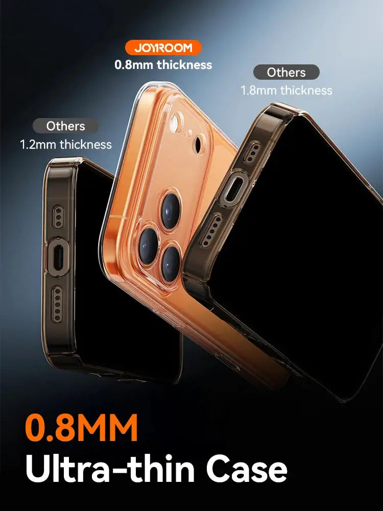 Joyroom Case For iPhone 18 Pro Max Case Crystal Transparent No Yellowing Lens Protection Cover For iPhone 17 16 15 Pro Max Case