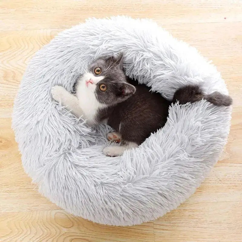 Cozy Plush Cat Bed Soft Warm Sleeping Nest For Cats