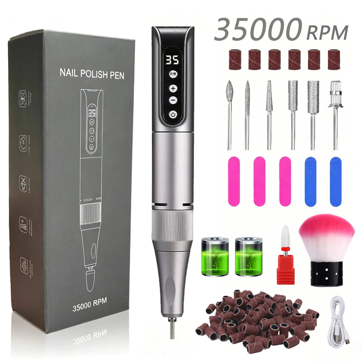 Duofu RPM USB Nail Drill Kit — product view 9