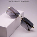 Stylish Rimless Square Sunglasses for Men and Women 2024