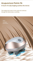 3D Waterproof Electric Head Massager Wireless Scalp Massage