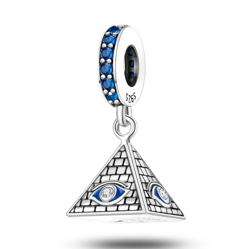 Pyramid Mum Dangle Charm Bangle