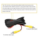 RCA Cable for Car Rear View Camera Shielding Clear