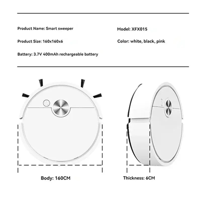 2026 Model Sweeping Robot Automatic Home Mini Cleaning Machine USB Charging Smart Sweep Mop 5-In-1 Vacuum Cleaner New