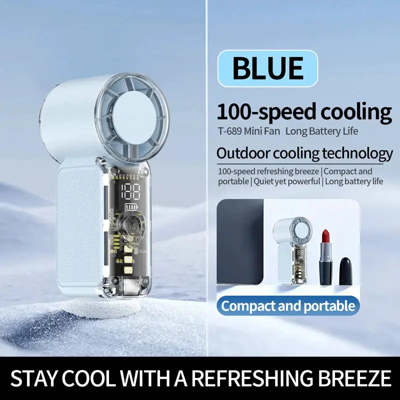 Mini Portable Handheld Fan Personal Pocket-Sized Digital Display — product view 15