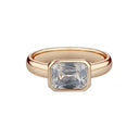 Sterling Silver Silver Moissanite Square Wedding Ring