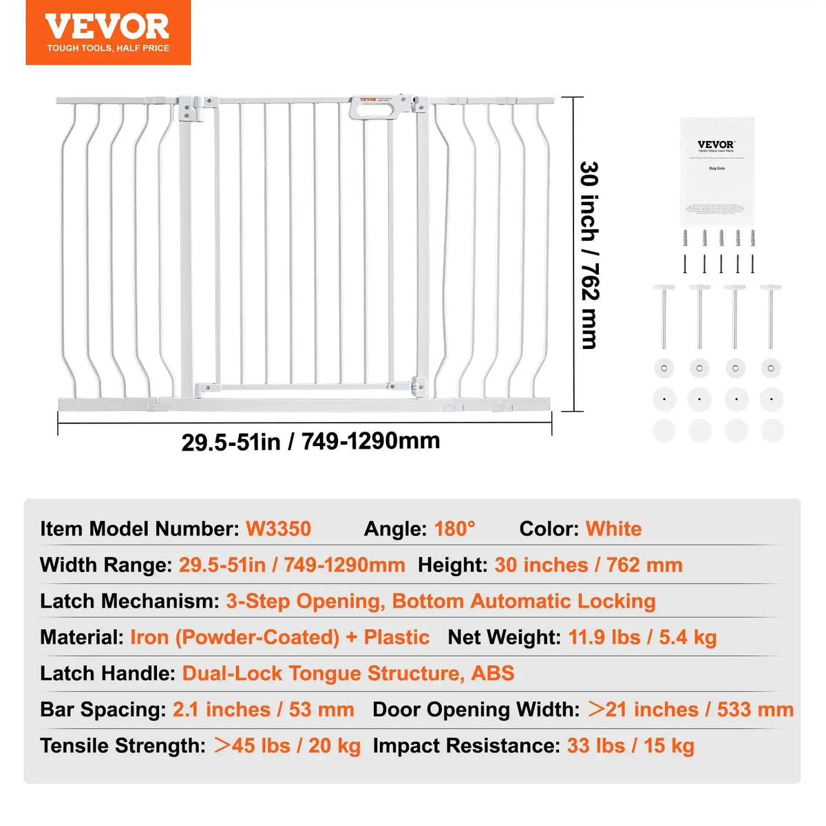 No Drill Pressure Mount Pet Gate — product image 12