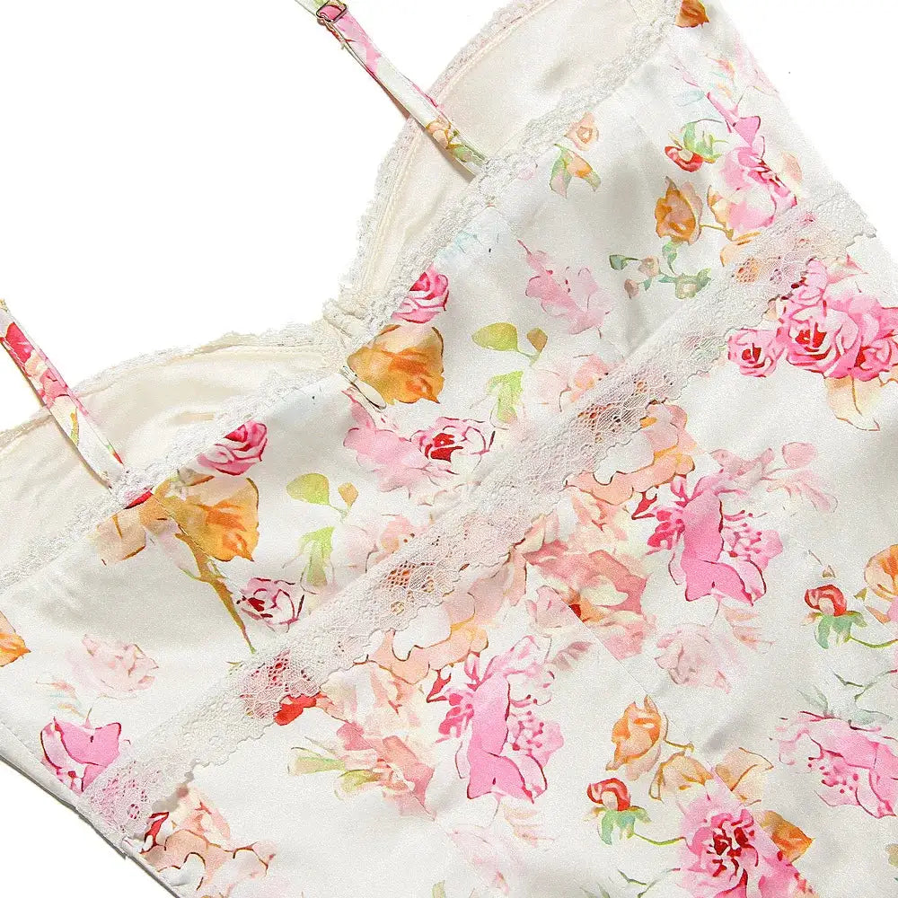 Suninheart Summer Spaghetti Strap Floral Maxi Dress Bodycon — product view 17