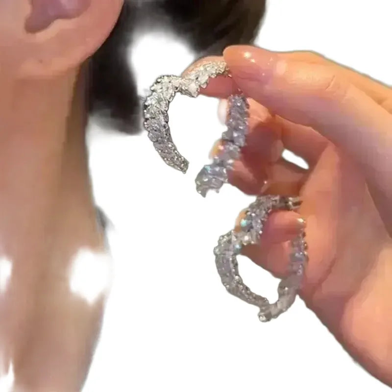 Earrings for Brides Zircon Wheat Shine — product view 1