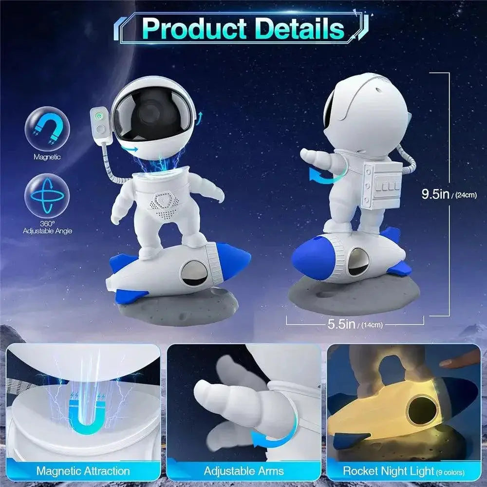 Astronaut Galaxy Night Light Projector For Kids Room Lamp