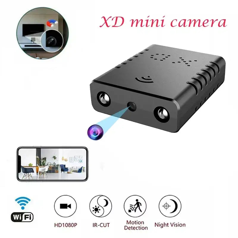WiFi XD Smart Wireless Camcorder HD 1080P Mini Camera Ip Smallest Mini Camcorder Sport Micro Camera Suport Max 256GB TF Card