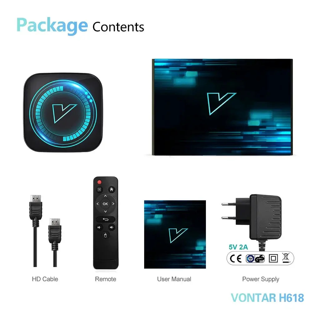 VONTAR H618 Android 12 Smart TV Box 8K Video WiFi Ultra