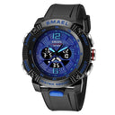 SMAEL LED Sports Watch Dual Time Display Water Resistant