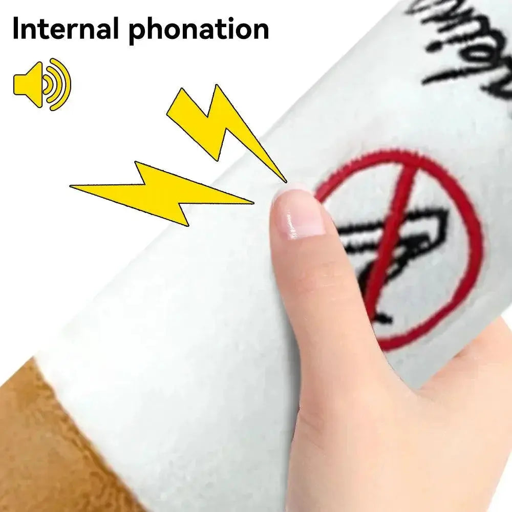 Funny Cigar Plush Squeaky Dog Chew Toy For Pets Interactive