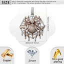 Iced Spider Web Pendant Gold