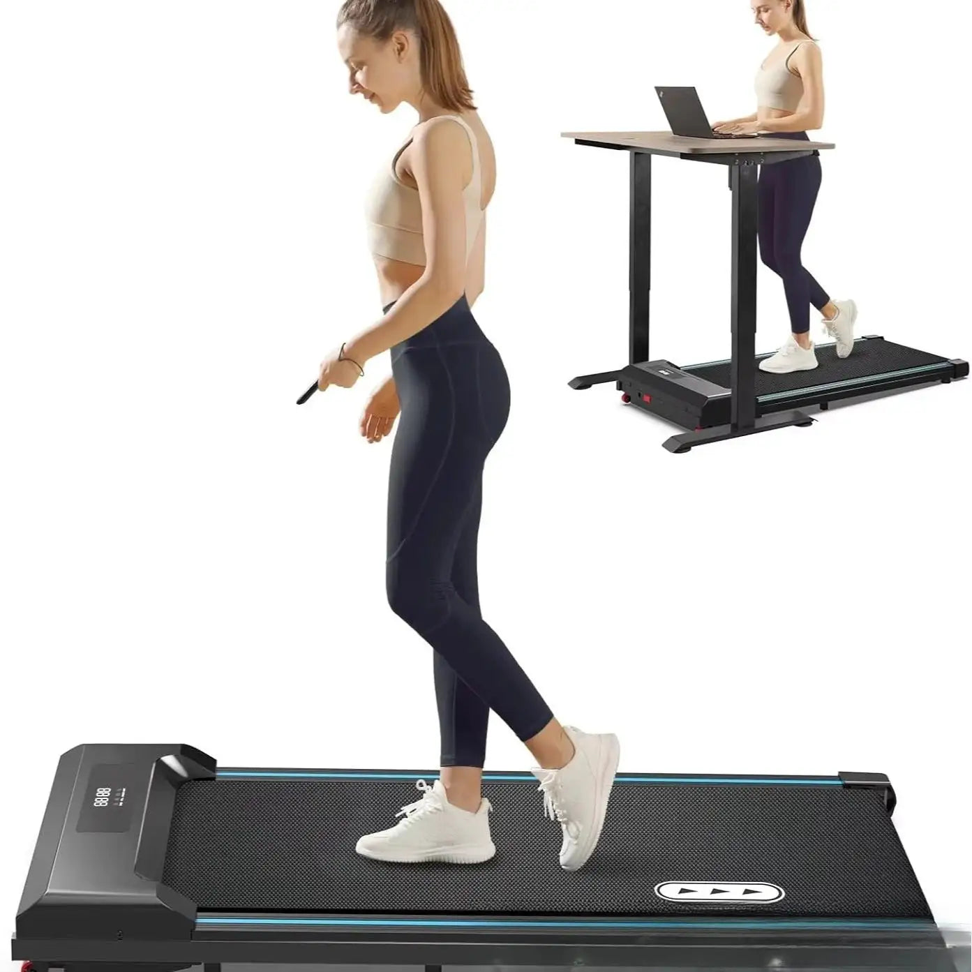 Flat treadmill household small mini folding silent electric indoor simple walker fitness equipment