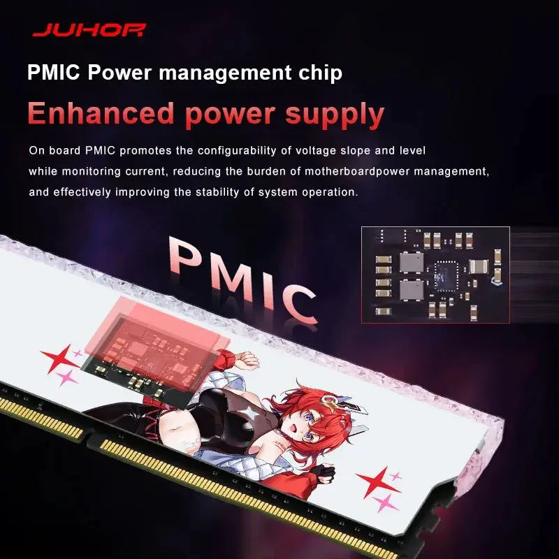 JUHOR DDR5 RGB 2x16GB Kit 6800MHz UDIMM Gaming Memory