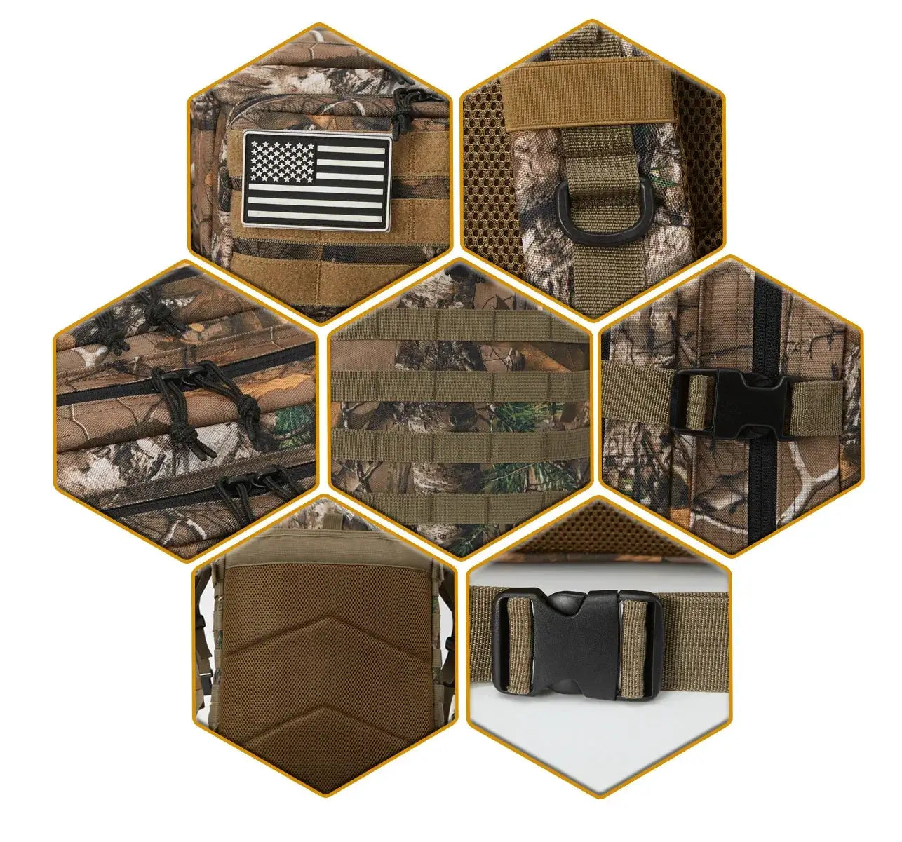 QTQY Tactical Backpacks Outdoor 45L Large Capacity Backpack