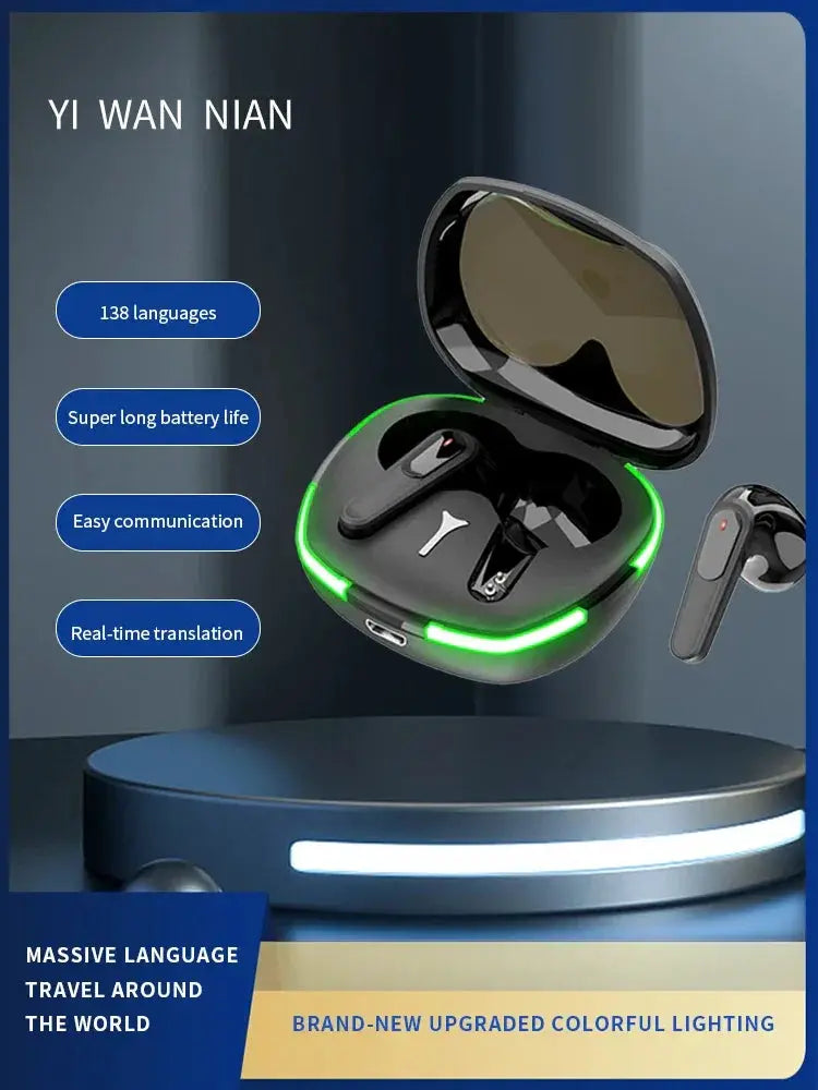 AP19 Wireless Translation Earbuds Bluetooth Headset Travel
