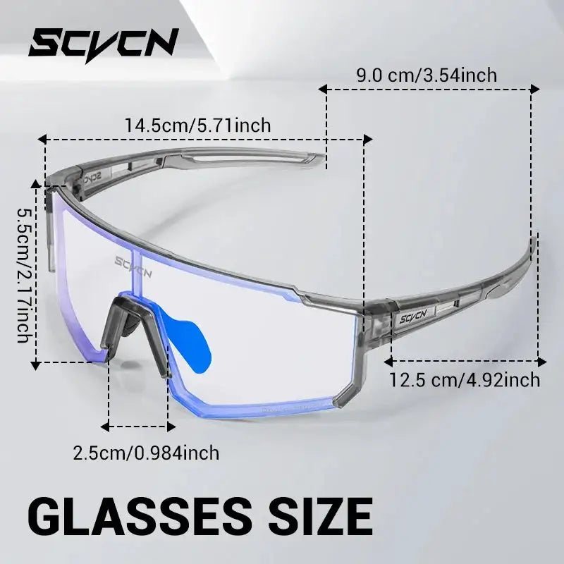 SCVCN Photochromic Sunglasses Outdoor Sports Bike Cycling Glasses Man MTB Climbing Glasses Women Driving Bicycle Eyewear New