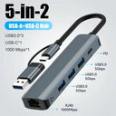 High Speed USB C Hub Ethernet Dock