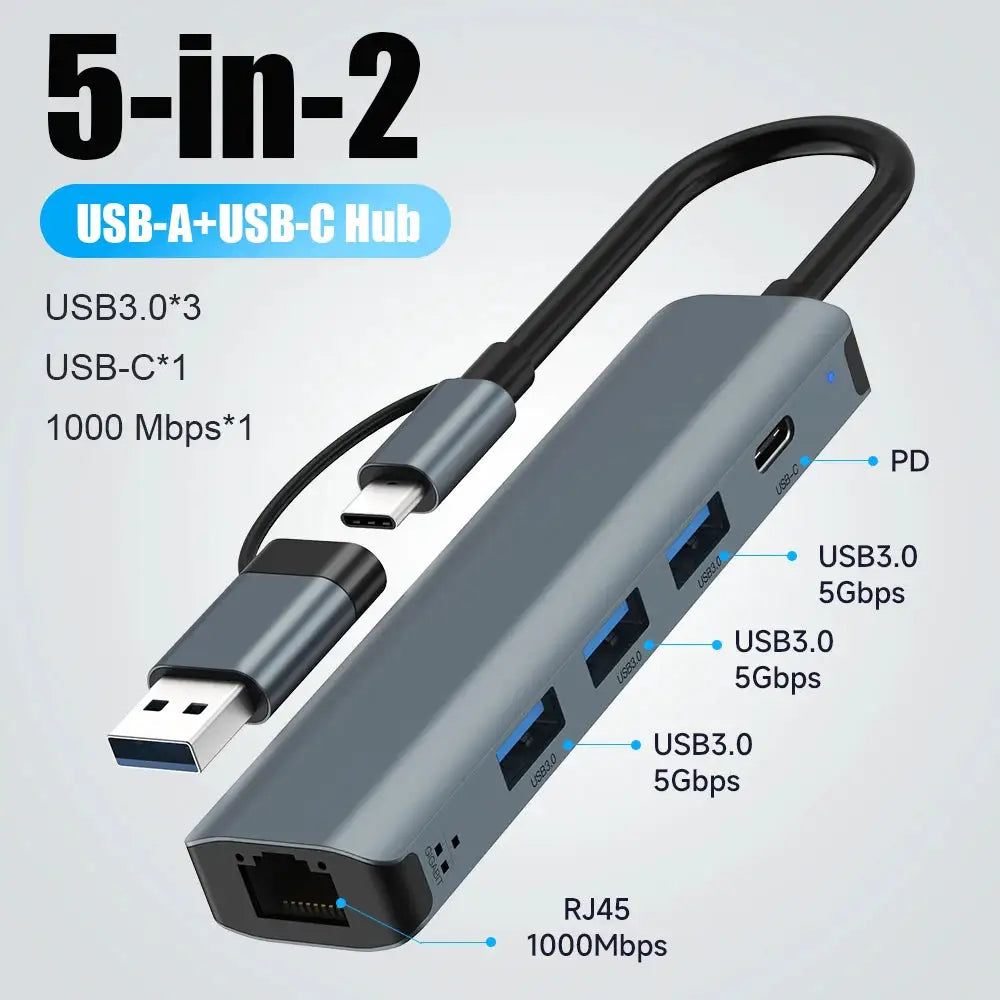 High Speed USB C Hub Ethernet Dock — product view 7