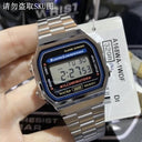 Vintage Stainless Steel Link Digital Watch Classic Elegance