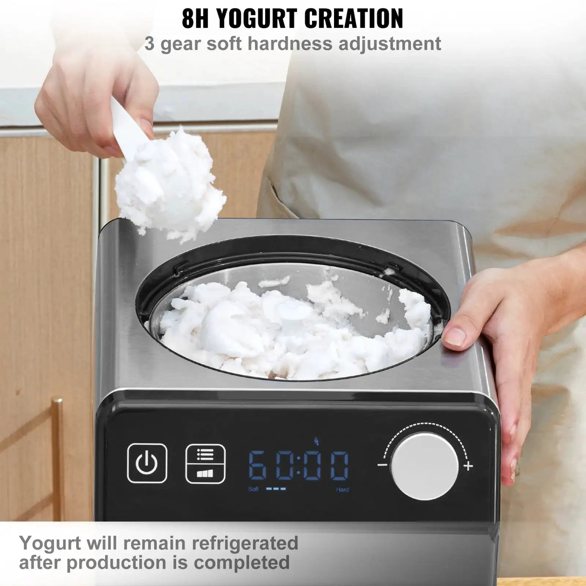 SucceBuy Upright Automatic Ice Cream Maker — product view 5
