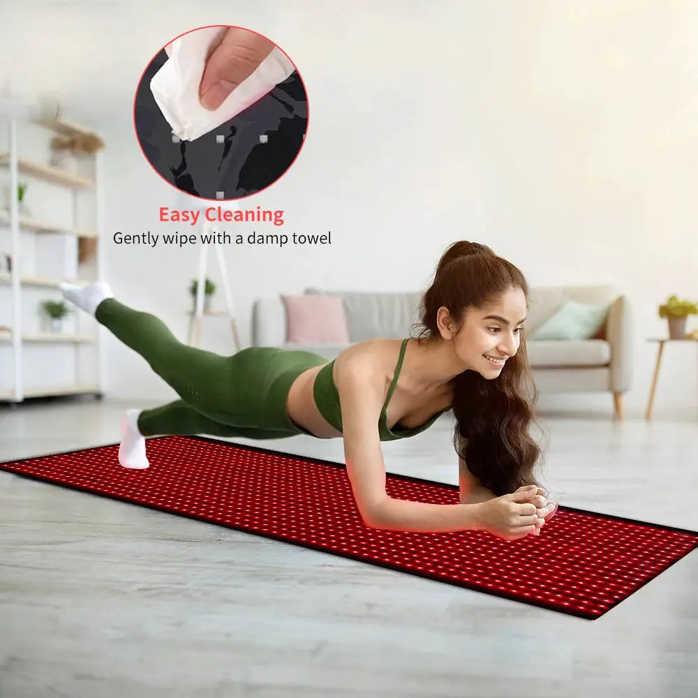 Full Body Red Light Mat 71x31inch Large Infrared LEDs Blanket 1280 660nm 850nm for Pain Relief Wellness Muscle Relax Recovery