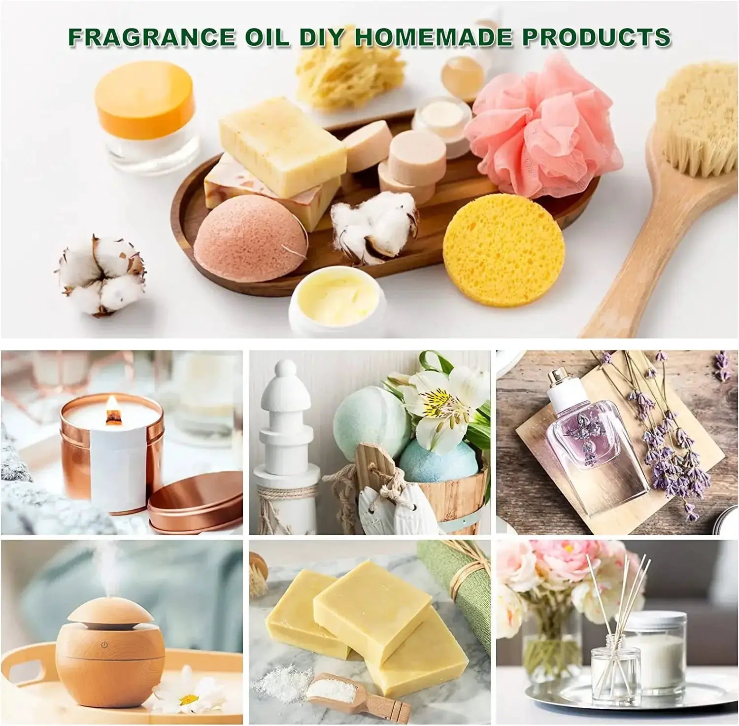 EUQEE 6 Piece Fragrance Oil Gift Set For Diffuser Oils