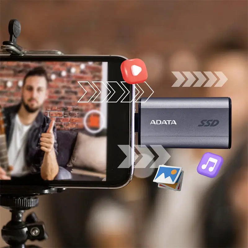 Original ADATA PSSD SC750 Solid State Drive USB 3.2 SSD for iPhone 15 16 500GB 1TB External Hard Disk Max 1050Mbs Read USB Drive