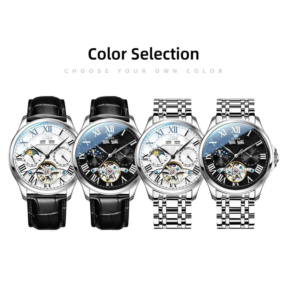 Moon Phase Luxury Men's Watch For Stylish Gentlemen