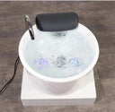 Electric Foot Basin Spa Massager with One-Button Drainage Dual-Colored Lights Deep Clean Foot Bath for Salon Home Use