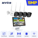 ANNKE 5MP  Wireless Security Cameras Kit Outdoor Waterproof 10CH NVR 12 inch Monitor with IP Camera Surveillance CCTV System Set