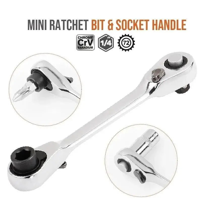 Double Ended Mini Ratchet Wrench Set Compact High Torque