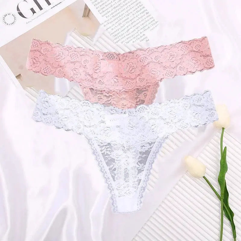 Floral Lace Thong Panties Confidence Boosting Lingerie