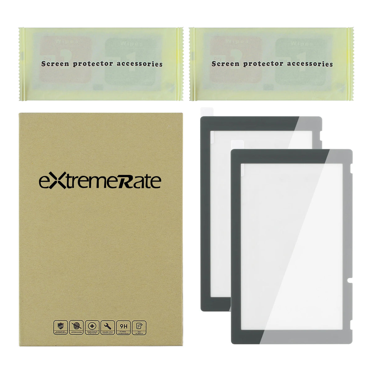 eXtremeRate 2 Pack Border Transparent