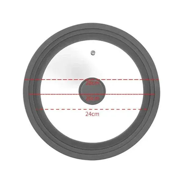 Dishwasher Safe Glass Lids for Cooks — Gray 20-22-24cm