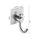 Stainless Steel Wall Hook Organizer for Towels and Keys