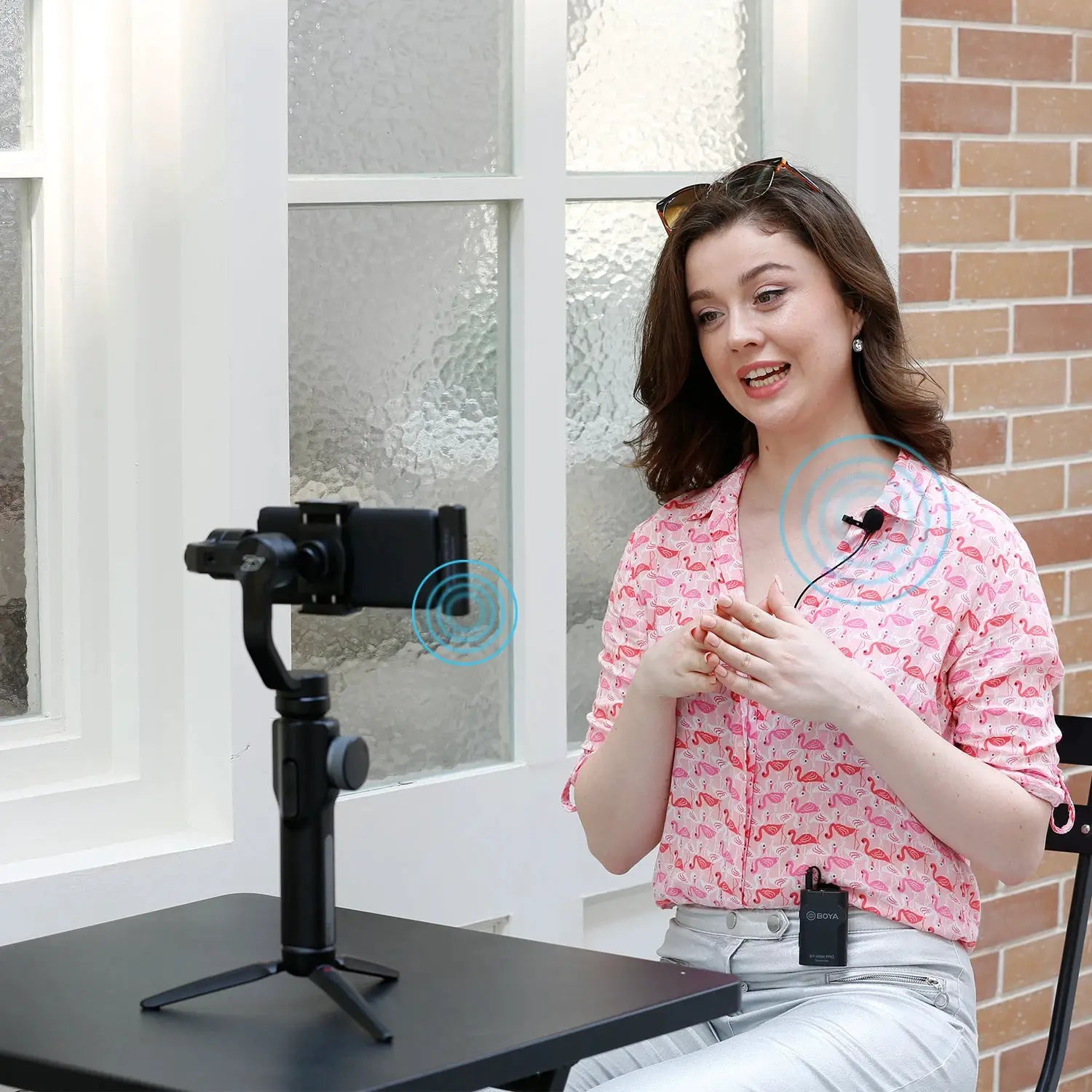 BOYA BY-WM4 PRO 2.4Ghz Wireless Lavalier Lapel Microphone System for iphone Huawei Android Camera PC interviews Live Streaming
